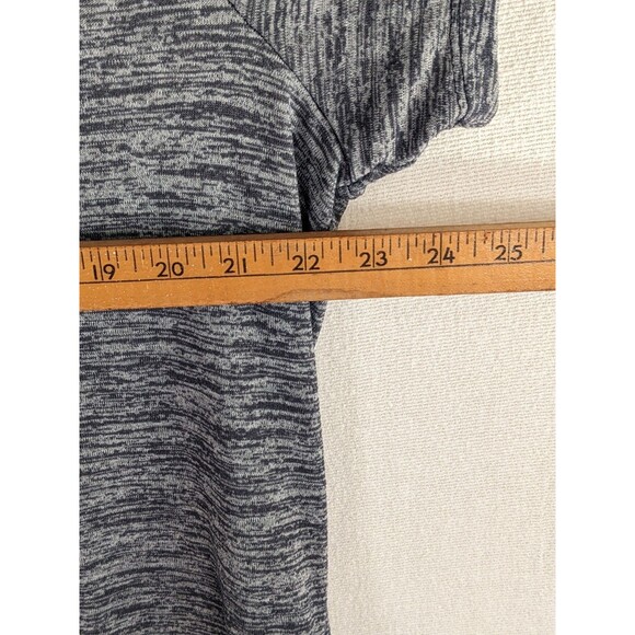 Athleta Top Women XL Gray Space Dye Breezy Scoop V Neck Cap Sleeve Gym Shirt - Picture 6 of 7